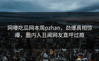 网曝吃瓜网本周pzhan，劲爆真相惊爆，圈内人丑闻网友直呼过瘾