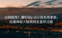 全网疯传！爆料站p站小说本周更新，劲爆神秘人秘闻网友直呼过瘾