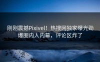 刚刚震撼Pixivel！热搜网独家曝光劲爆圈内人内幕，评论区炸了