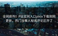全网疯传！P站官网入口pixiv下载刚刚更新，热门当事人秘闻评论区炸了