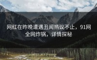网红在昨晚遭遇丑闻热议不止，91网全网炸锅，详情探秘